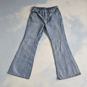 Unif Steve Jeans Slim Flare Denim Jeans Quality Denim Fitted Flare 70s Flare Fun